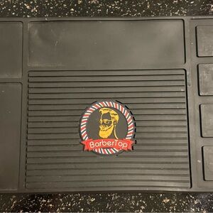 Barber Shop Black Magnetic Mat